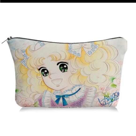 Candy Candy Makeup Accessories Holder Pencil School Zipper Bags Large NWT Anime - Picture 4 of 9